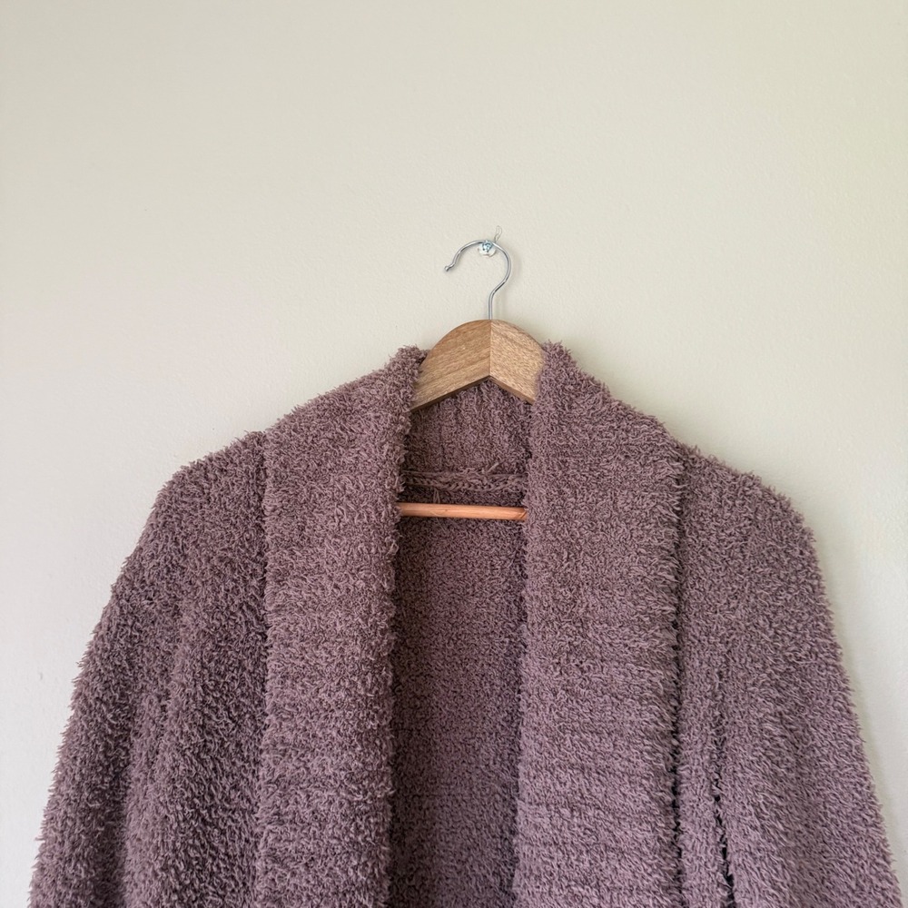 Fuzzy Knit Open-Front Cardigan - Picture 3 of 10